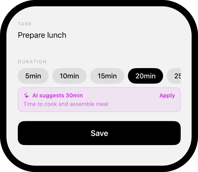 ovlt AI task durationsuggestions